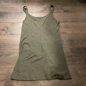 Go everywhere long olive green cami/tank